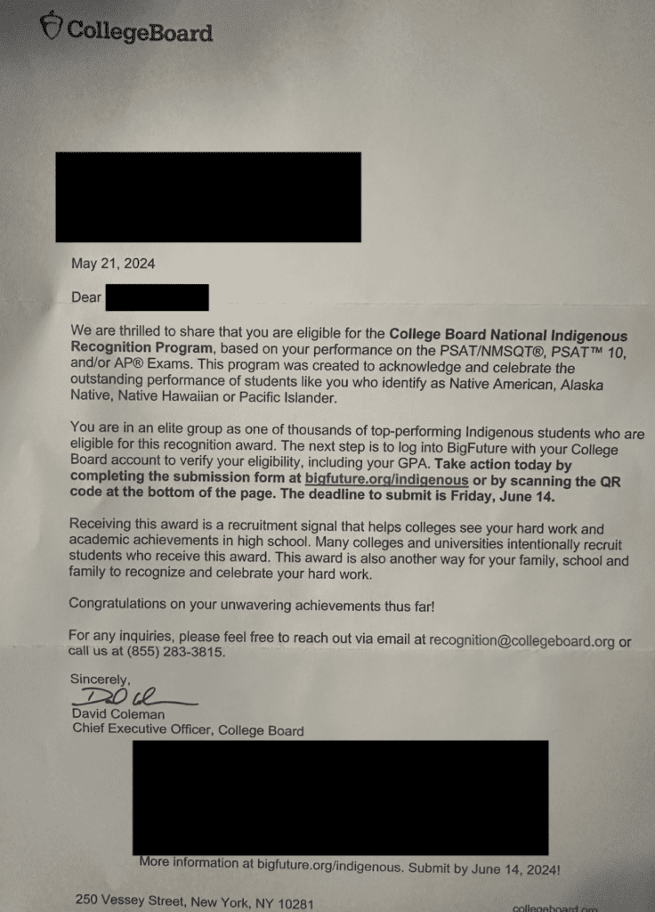 College Board’s Racial Recognition Program: A Loophole To Continue